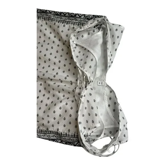 VINEYARD VINES White Black Fan Border Print Beach Maxi Dress Women Size XS - Picture 11 of 15